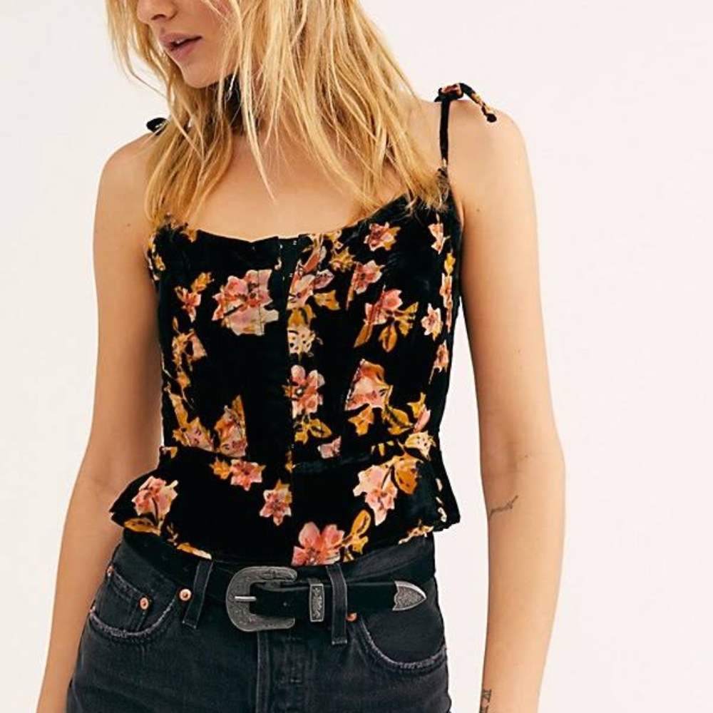 Together Forever Floral Corset Top by Free People NWT